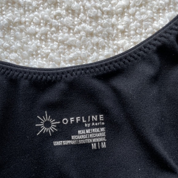 Aerie Real Me Lowkey Longline Sportsbra, black, M - Picture 7 of 8